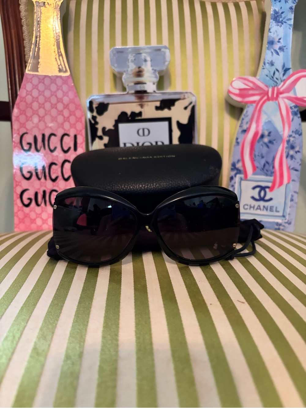 Balenciaga Black Women’s Oversized Sunglasses